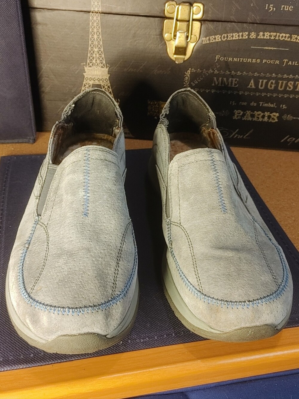 Women's Casual Slip-On Loafers in Light Gray